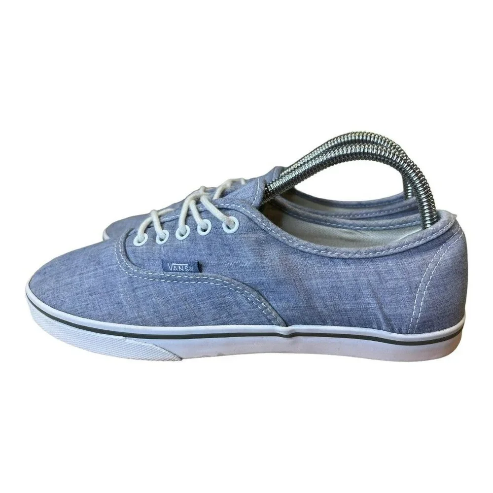 Vans Skate Unisex Women's‎ 9.5 Men's 8 Blue Canvas Lace up Shoes Sneakers